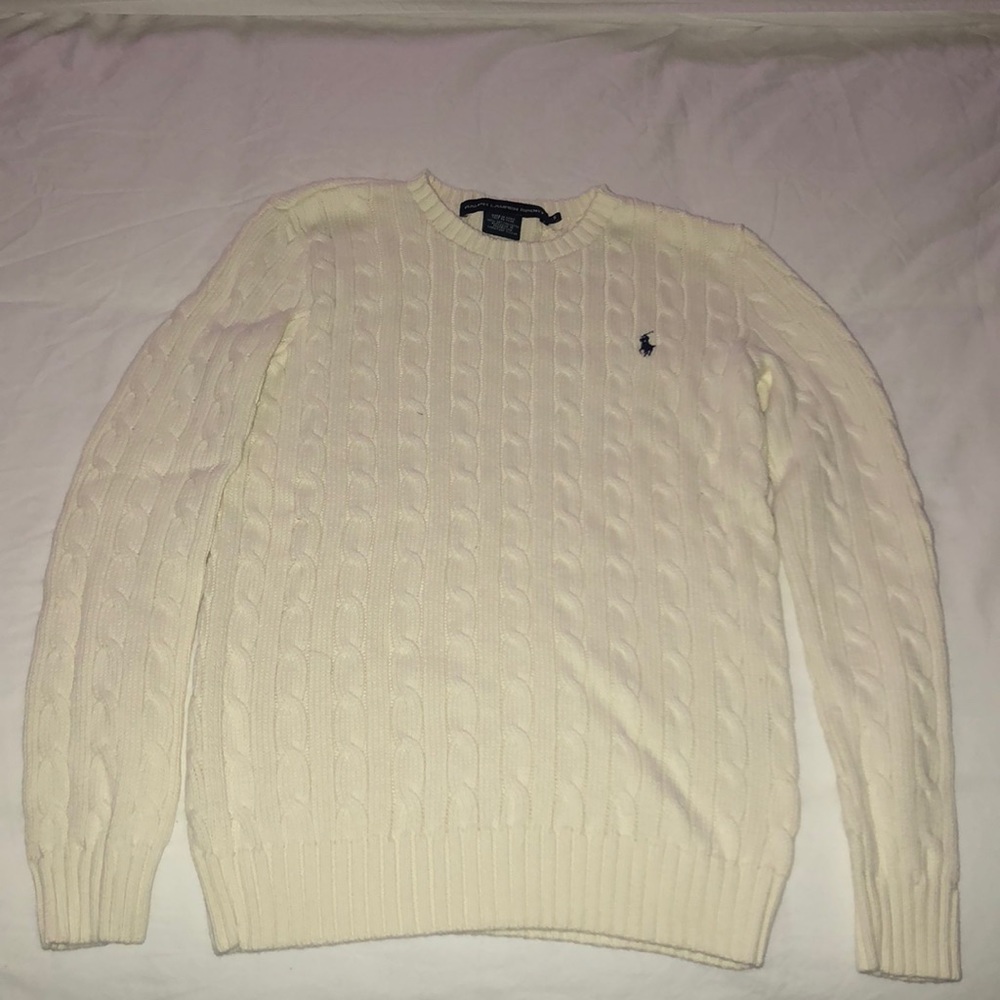 Ralph Lauren cream cable knit sweater